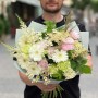 Light Meadow Bouquet with Gerberas «Dance at Dawn»