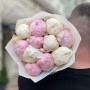 Мікс із 11 півоній сортів Angel Cheeks та Elsa Sass у букеті «Ранковий фреш»