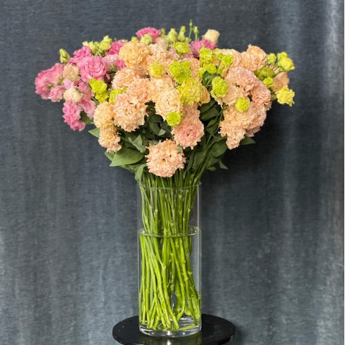 Alissa Peach & Alissa Pink Airy Seasonal Eustoma 