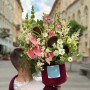 Charming Anthurium Arrangement in a Box «Olga's Little Summer»
