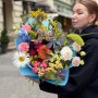Красочный сборный букет «Дофаминчик для Оли»