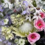 Luxurious voluminous bouquet with protea «The Whole World for Olya»