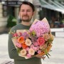 Літній букет у теплих відтінках «Духмяний абрикос»