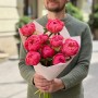 9 яскравих півоній Coral Sunset у букеті «Західне небо»