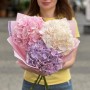 Bouquet of three delicate hydrangeas «Pastel Dreams»