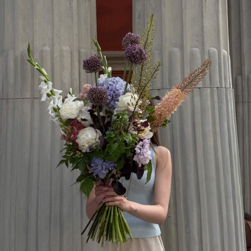 Light airy bouquet with peonies «The Garden of Versailles»