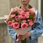 Bouquet with Mandarin X-Pression Peony Roses and Sandringham Spray Roses «Lace of Dreams»