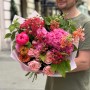 Vibrant bouquet with Coral Sunset peony «Raspberry Fireworks»