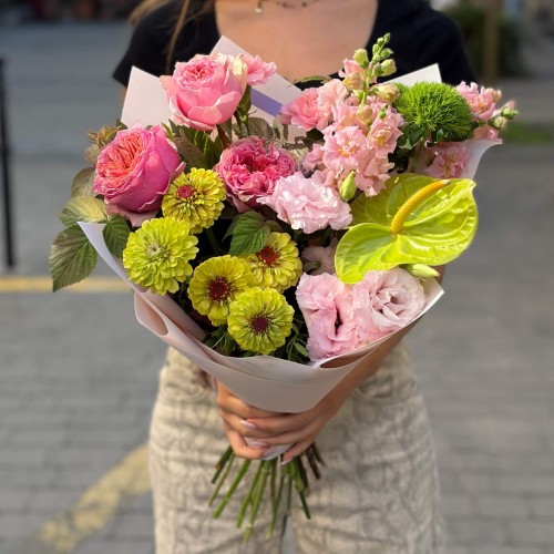 Vibrant Bouquet with Anthurium «Neon Splash»