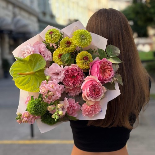 Vibrant Bouquet with Anthurium «Neon Splash»