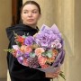 Романтический акварельный букет с гортензией «Жизнерадостная Кристинка»
