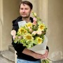 Жизнерадостный букет с подсолнухами «Лето для Кристины»