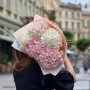 Bouquet of 5 delicate hydrangeas «Berry Marshmallow»