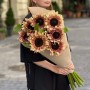 Bouquet of 11 ProCut Plum sunflowers «Solar Eclipse»