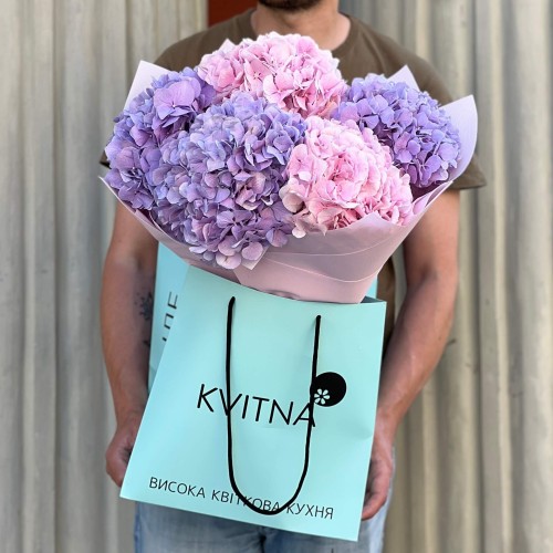Bouquet of five hydrangeas «Romantic Dream»