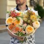Sunny Bouquet with Peony-Style Roses «Scent of Cinnamon»