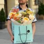 Sunny Bouquet with Peony-Style Roses «Scent of Cinnamon»