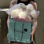 15 жоржин сорту Eveline у букеті «Фіалковий туман»