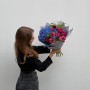Rich Bouquet with Blue Hydrangea «Blueberry Raspberry Lemonade»