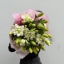 9 Double Lilies in the Bouquet «Gentle Swan»