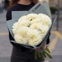 Bouquet of 13 White Perfection Dahlias «Radiant Ideal»