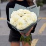Bouquet of 13 White Perfection Dahlias «Radiant Ideal»