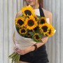 Bouquet of 11 Sunny Sunflowers «Smiling Sun»