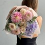 Light Bouquet in Soft Pastel Shades «Lavender Watercolor»