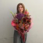 Bold Bouquet with Gladioli «Velvet Sunset»