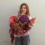 Bold Bouquet with Gladioli «Velvet Sunset»