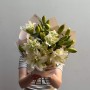 Bouquet of 5 White Double Lilies «Exquisite Fragrance»
