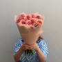 15 жоржин сорту Peaches N' Cream у букеті «Персикове джелато»