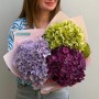 Bouquet with 3 Hydrangeas «Charming Trio»