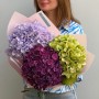 Bouquet with 3 Hydrangeas «Charming Trio»