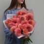 21 жоржина сорту  Linda's Baby в букеті «Мальовничий захід»