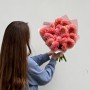 21 жоржина сорту  Linda's Baby в букеті «Мальовничий захід»
