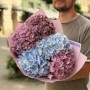 5 чарівних гортензій у букеті «Лавандове море»