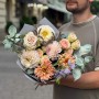 Pastel Bouquet with Dahlias and Zinnias «Powdery Touch»