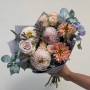 Pastel Bouquet with Dahlias and Zinnias «Powdery Touch»