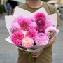 15 жоржин у букеті «Літні зефірки»