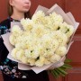 51 жоржина сорту White Perfection у букеті «Ідеальний білий»