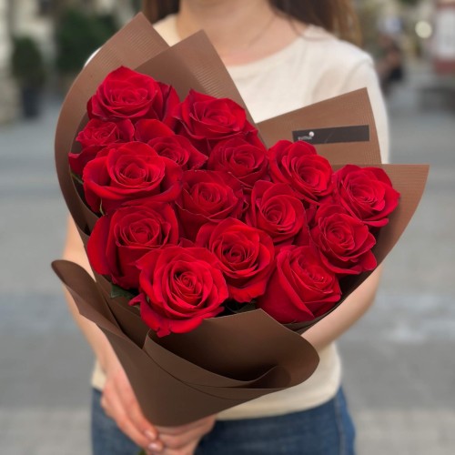 Bouquet of 15 Freedom Roses «Romantic Date»