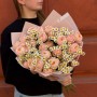 Charming Duo Bouquet with Lady Ella Spray Peony Rose and Tanacetum «Mademoiselle»