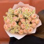 Charming Duo Bouquet with Lady Ella Spray Peony Rose and Tanacetum «Mademoiselle»
