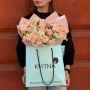 Charming Duo Bouquet with Lady Ella Spray Peony Rose and Tanacetum «Mademoiselle»