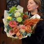 Теплий букет з амарантом «Солодкий вересень»