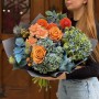 Striking Bouquet with Hydrangeas «Rainy Autumn»