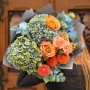 Striking Bouquet with Hydrangeas «Rainy Autumn»