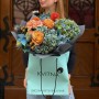 Striking Bouquet with Hydrangeas «Rainy Autumn»
