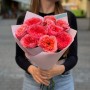 Микс из 11 роз сортов Pink X-Pression и Candy X-Pression в букете «Кудрявое конфетти»